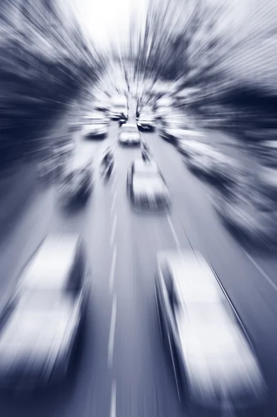 Moving fast cars — Stock Photo, Image