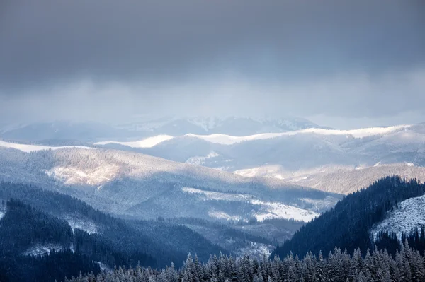 Inverno vale da montanha — Fotografia de Stock