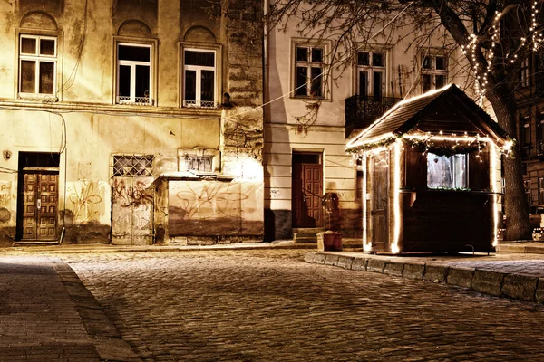 Vecchia città europea di notte — Foto Stock