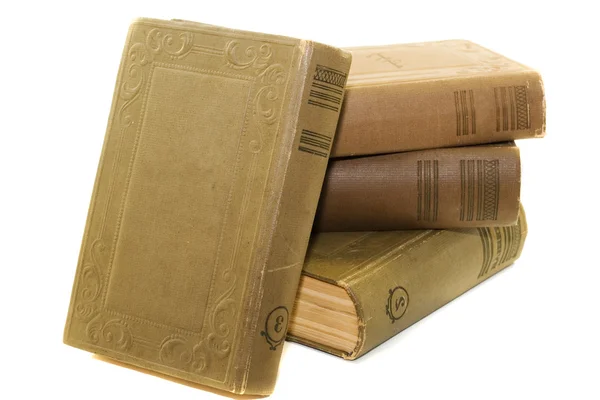 Livros antigos capa dura — Fotografia de Stock