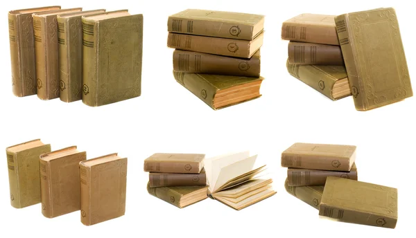 Conjunto de livros antigos antigos — Fotografia de Stock