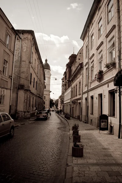 Retro image of ancient old street — Stock Photo, Image