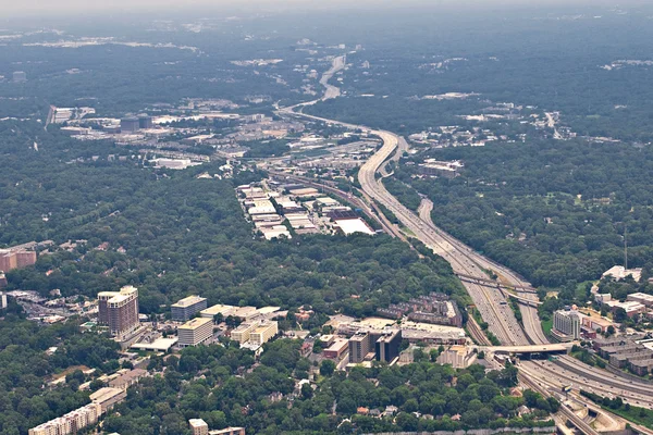 Aerial shot of a beautiful metropolitan landscape — Stock Photo, Image