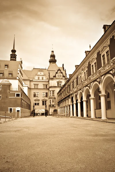 Beautiful scenic street in Dresden — Stock Photo, Image