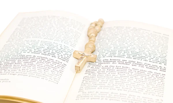 Book and cross — Stock Photo, Image