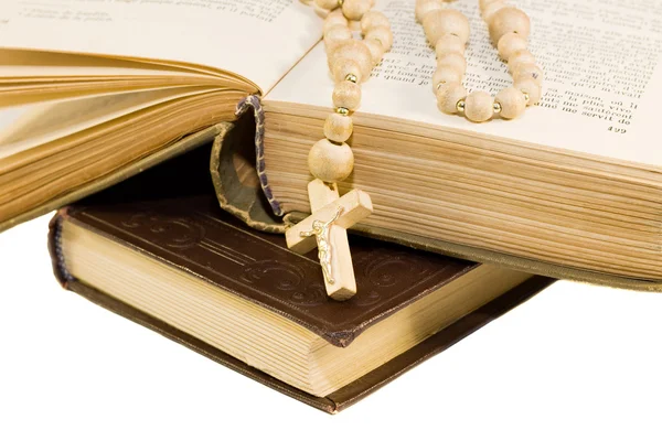 Ανοίξτε την Αγία Γραφή με σταυρό — Φωτογραφία Αρχείου