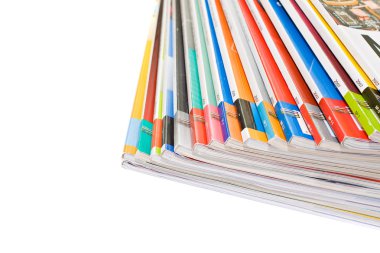 Pile of colorful magazines clipart