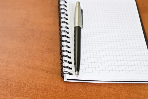 Ручка с ноутбуком — стоковое фото