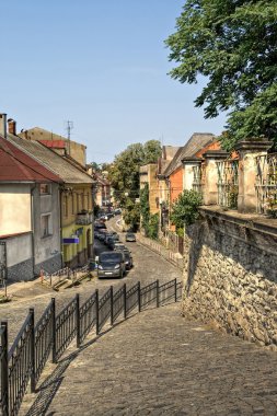 Street of an old European town clipart