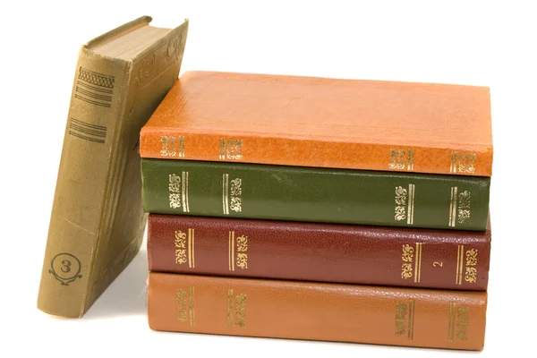 Stack of isolated books — Stock Photo, Image