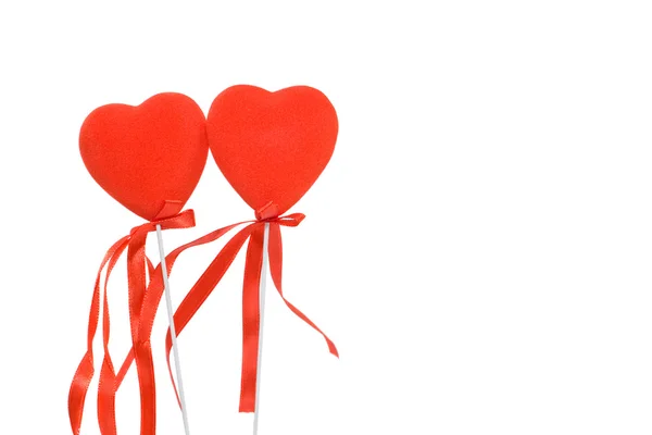 Två röda hjärtan — Stockfoto