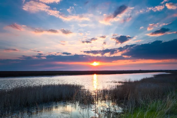 Solnedgång över havet — Stockfoto