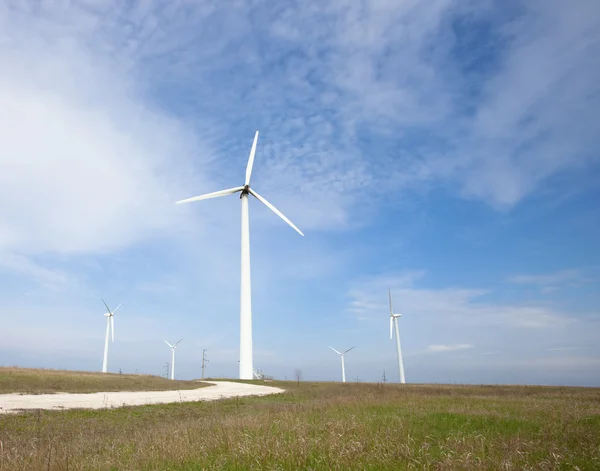 Ветроэнергетическая электростанция — стоковое фото