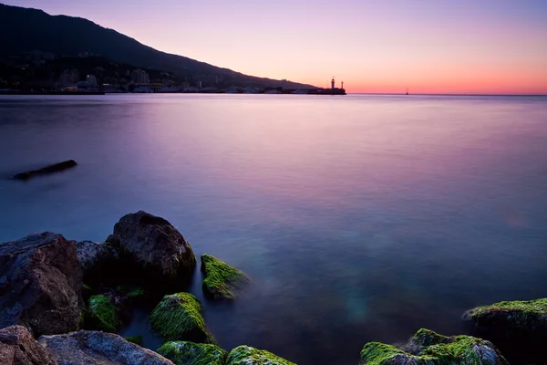 Prachtige kust zonsondergang — Stockfoto