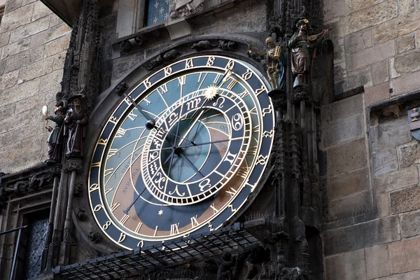 Ünlü eski ortaçağ astronomik saat Prag — Stok fotoğraf