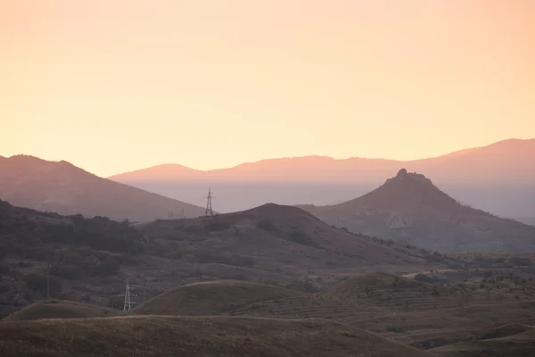 Захід сонця на горі — стокове фото
