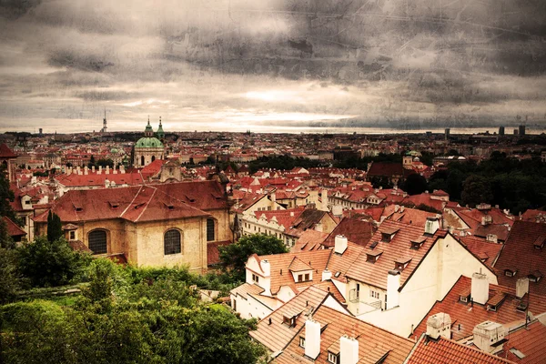 Фото старой части Праги в стиле ретро — стоковое фото