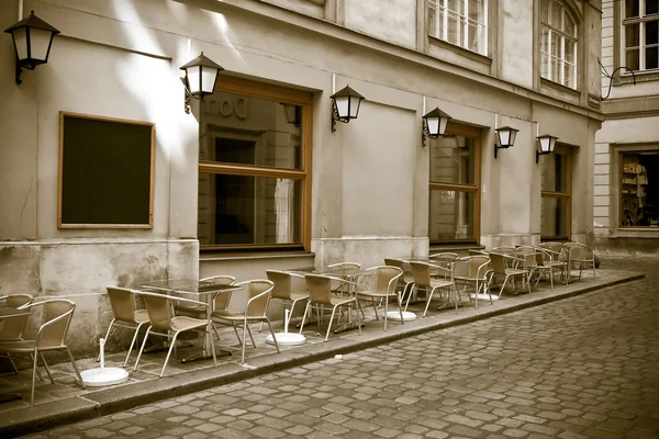 Photo de style vintage de café en plein air — Photo