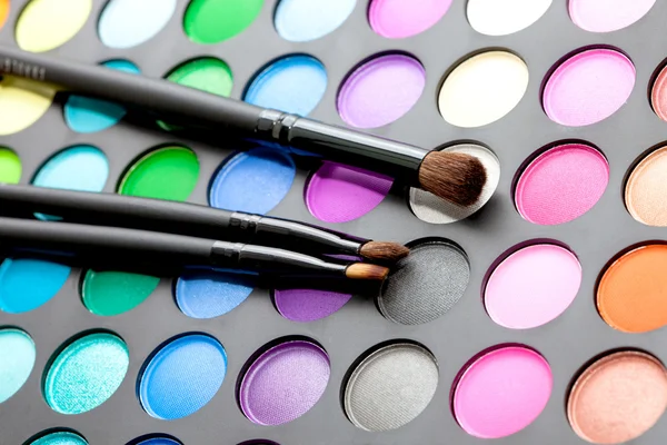 Makeup set with brushes — Stock Photo, Image