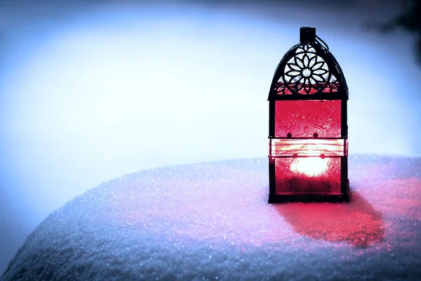 Lanterna de Natal vermelho — Fotografia de Stock