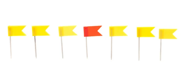 Row of push pins flags — Stock Photo, Image