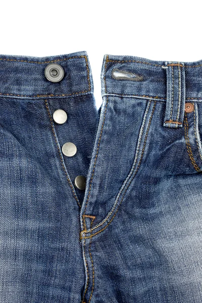 Närbild av blå jeans — Stockfoto