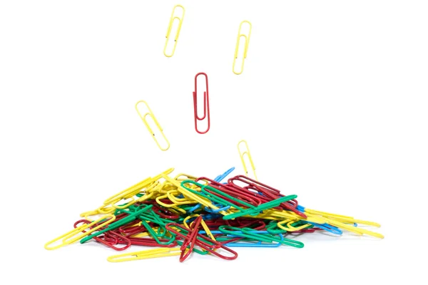 Multi-gekleurde paperclips — Stockfoto