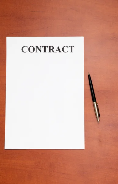 stock image Pen and contract