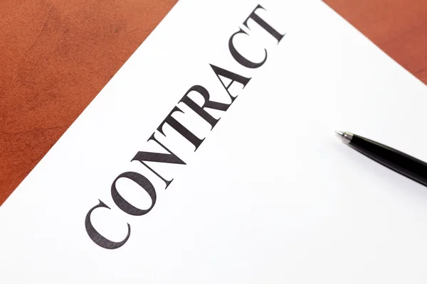 stock image Pen and contract