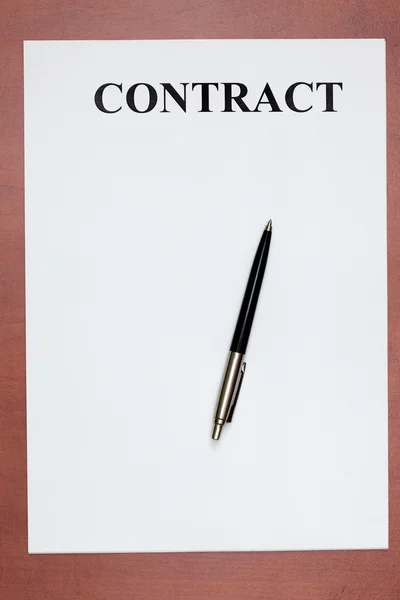 펜 및 계약 — 스톡 사진