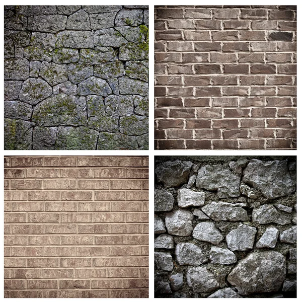 Conjunto de parede de tijolo — Fotografia de Stock