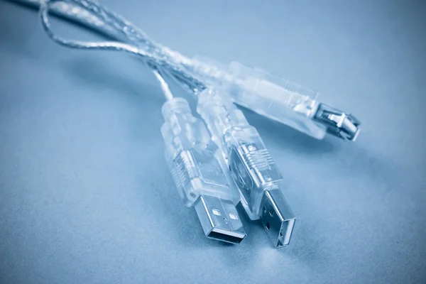 Close up of usb cables — Stock Photo, Image