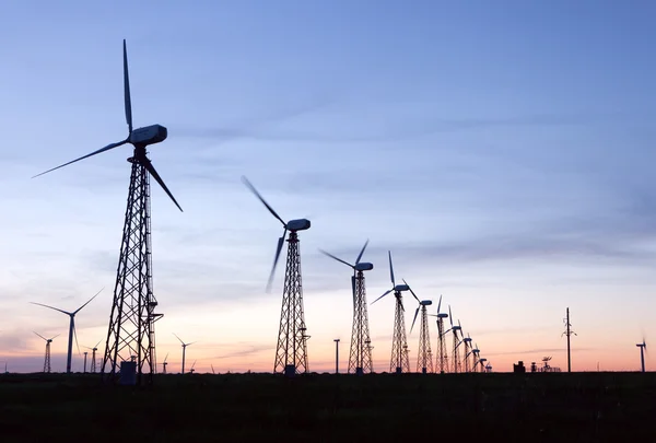 Windmill electric power turbines — Stock Photo, Image