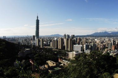 ünlü 101 gökdelen ve binalar Taipei