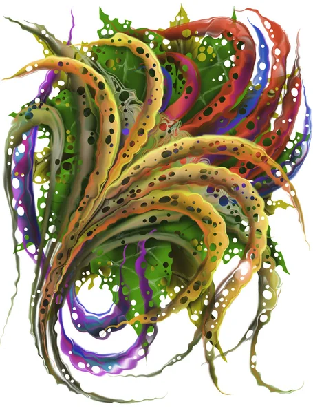 Abstract decorative flower illustration — ストック写真