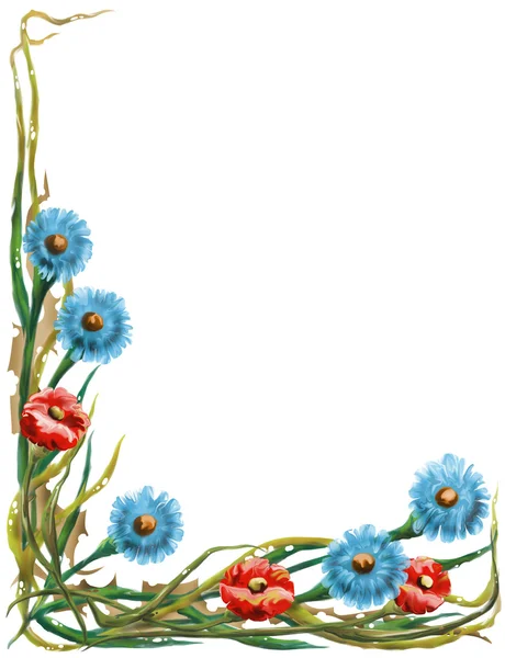 Ilustración decorativa de fondo floral — Foto de Stock