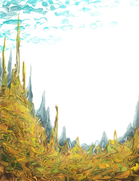 Abstract mountain landscape illustration — Stock Photo, Image