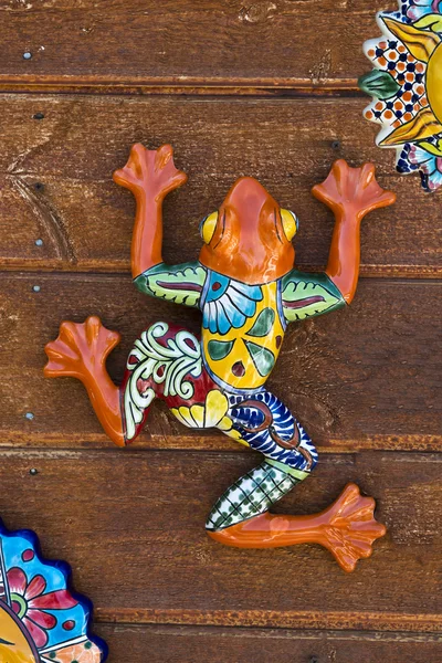 stock image Ceramic Frog on a wall