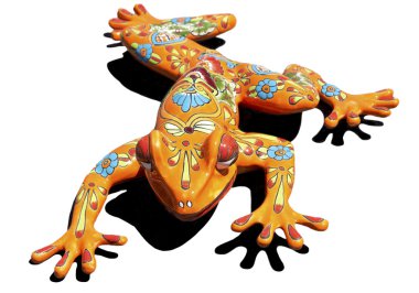 Ceramic Painted Frog clipart