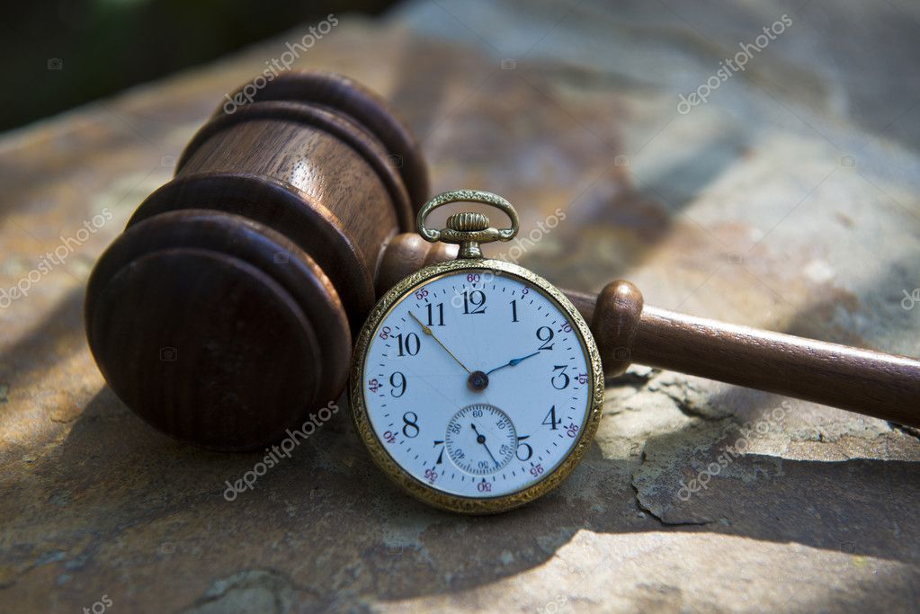 Gavel and Pocket watch Stock Photo by ©alancrosthwaite 9896750
