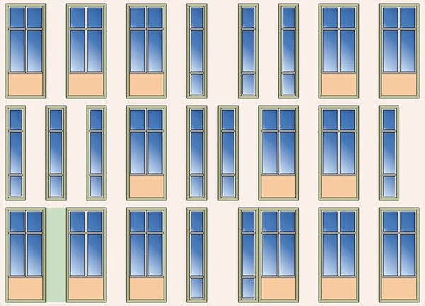 Fond sans couture de la façade du bâtiment moderne — Image vectorielle