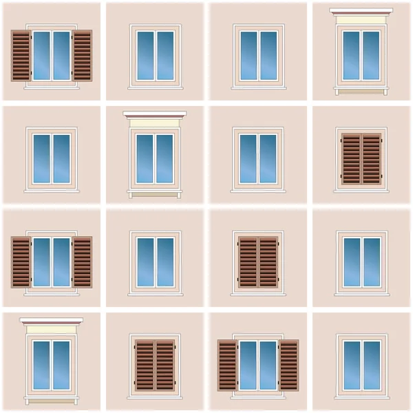 Fond sans couture de la façade du bâtiment classique — Image vectorielle