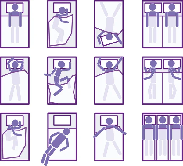 Different sleeping positions Royalty Free Vector Image