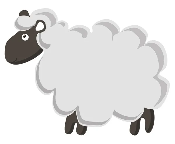 かわいいベクトル羊 — ストックベクタ