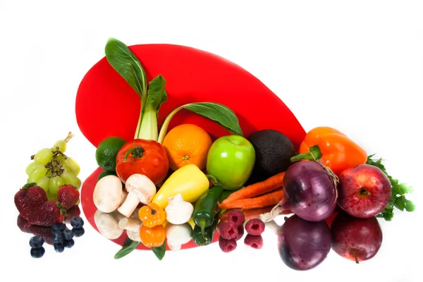 Coração Frutas e legumes inteligentes — Fotografia de Stock
