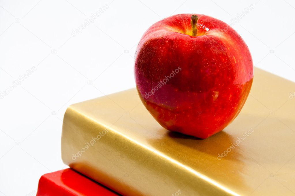 Red Apple on Books