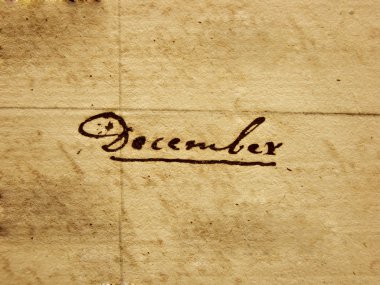 Handwritten december clipart