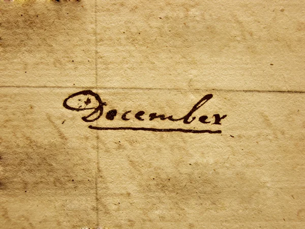 Handwritten december — Stock Photo, Image