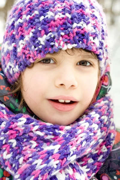 stock image Happy girl in winter park