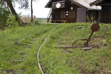 Old tracks in an upland moor in Bavaria, Germany clipart